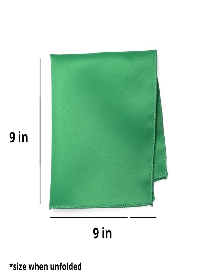 tiemart منديل جيب بلون أخضر زمردي سادة من تيمارت - Image 2